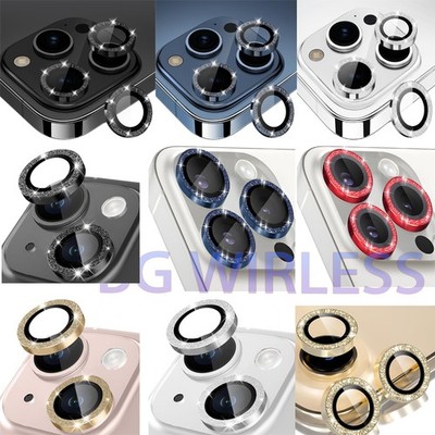 5X For iPhone 13/13 Pro/13 Pro Max/13 Mini Camera Lens Protector Bling Glitter