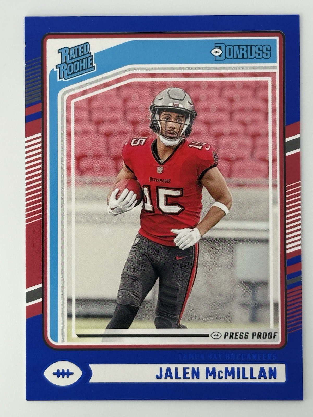 2024 Panini Donruss - Rated Rookie Jalen McMillan #388 Blue Press Proof (RC)