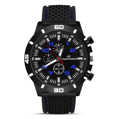 Herrenuhren 50MM Silikon Uhr Analog Quarz Herrenuhr Outdoor Sport Freizeit