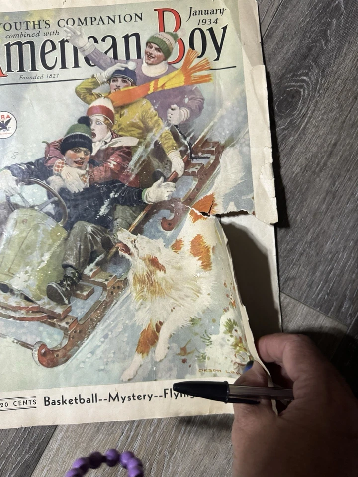 Vintage The American Boy Magazine. January 1934 Edition Foto 4 de 4