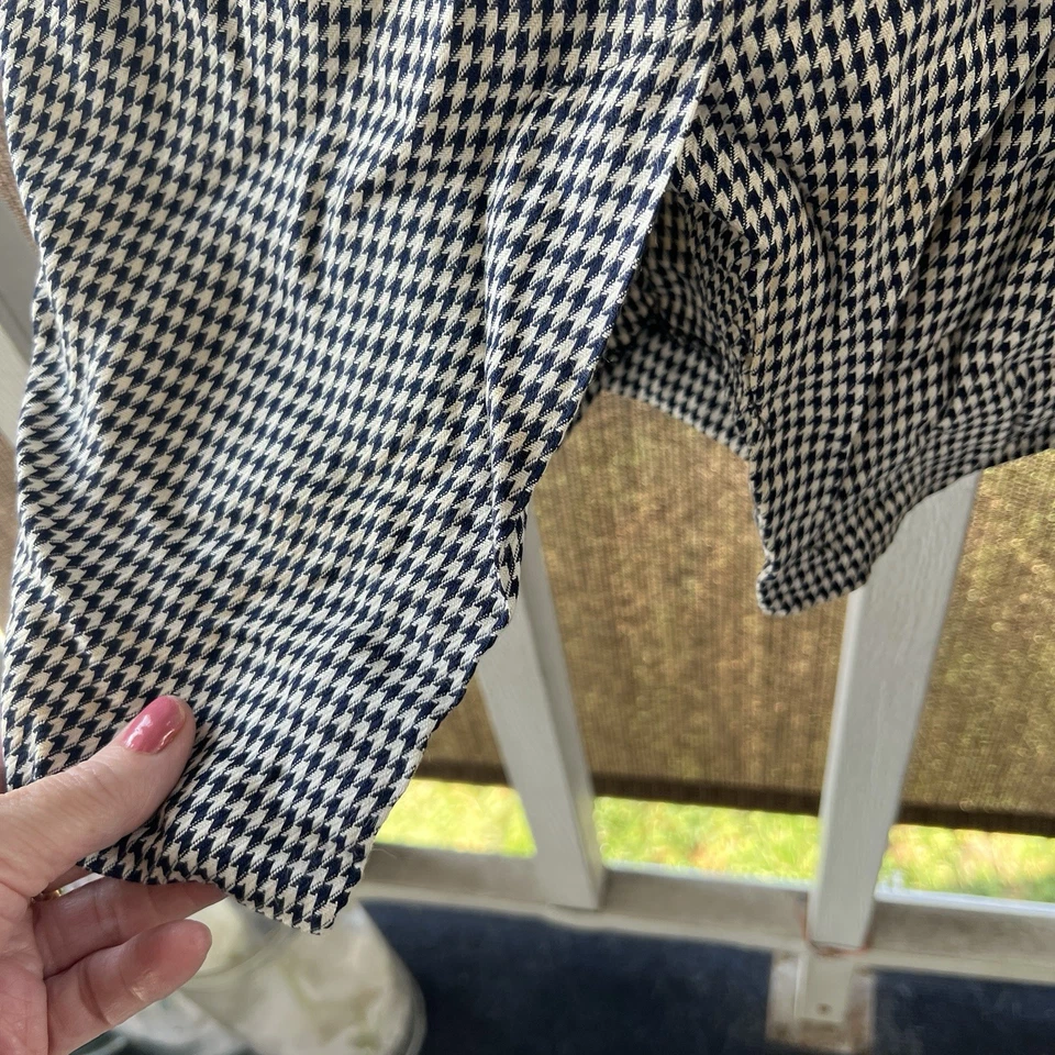 Vestido Vintage Ann Taylor Elegante Pata de Gallo Abotonada Talla 2 Foto 2 de 4