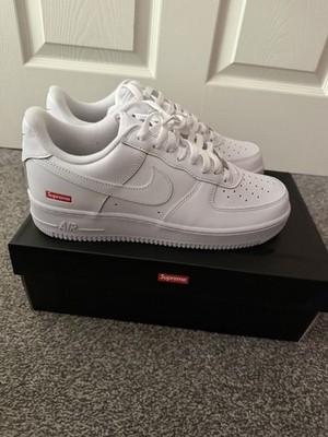 Nike X Supreme Air Force 1 Weiß Herren Sneaker Schneller Versand UK7,5