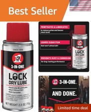 Heavy Duty Lock Dry Lube 2.5 OZ - Clear, Quick-Drying Protection for Stuck Locks