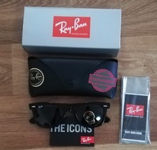 Ray-Ban Wayfarer RB2140 901 50-22 Occhiali da Sole - Nero/Verde