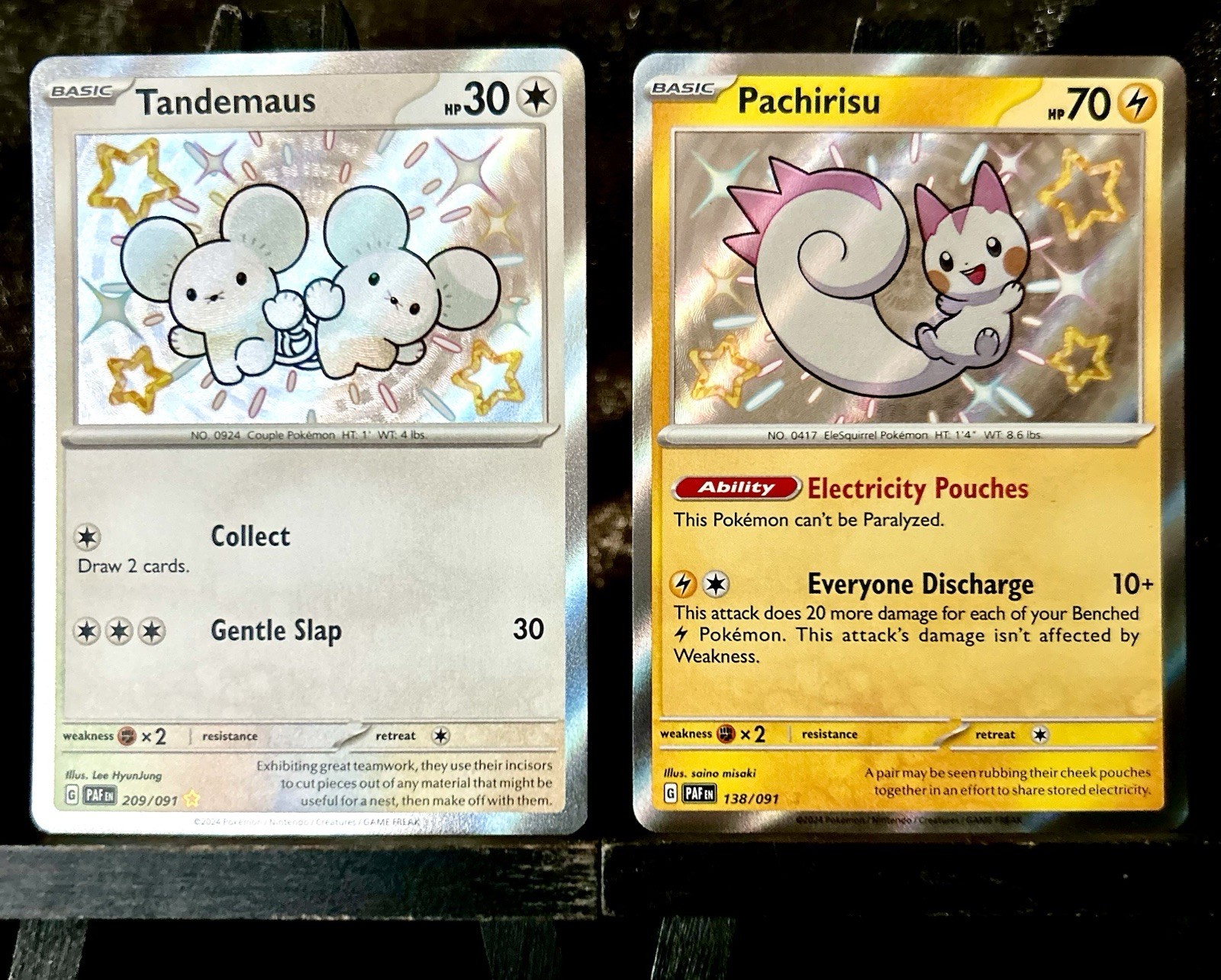 Pokemon Paldean Fates Tandemous 209 Pachirisu 138