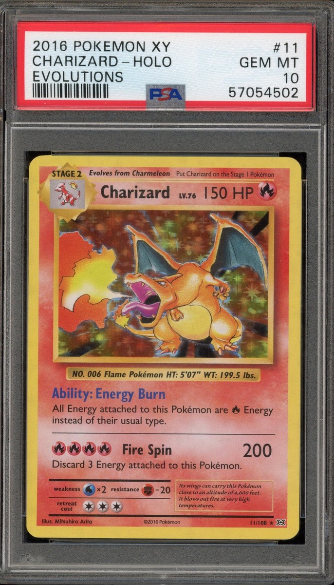 Pokemon Charizard XY Evolutions Holo Rare #11 PSA 10 Gem Mint | eBay