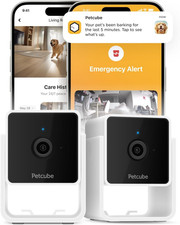 Indoor WiFi Security Camera 2 Pack 1080P HD Pet Monitor Night Vision 2-Way Audio
