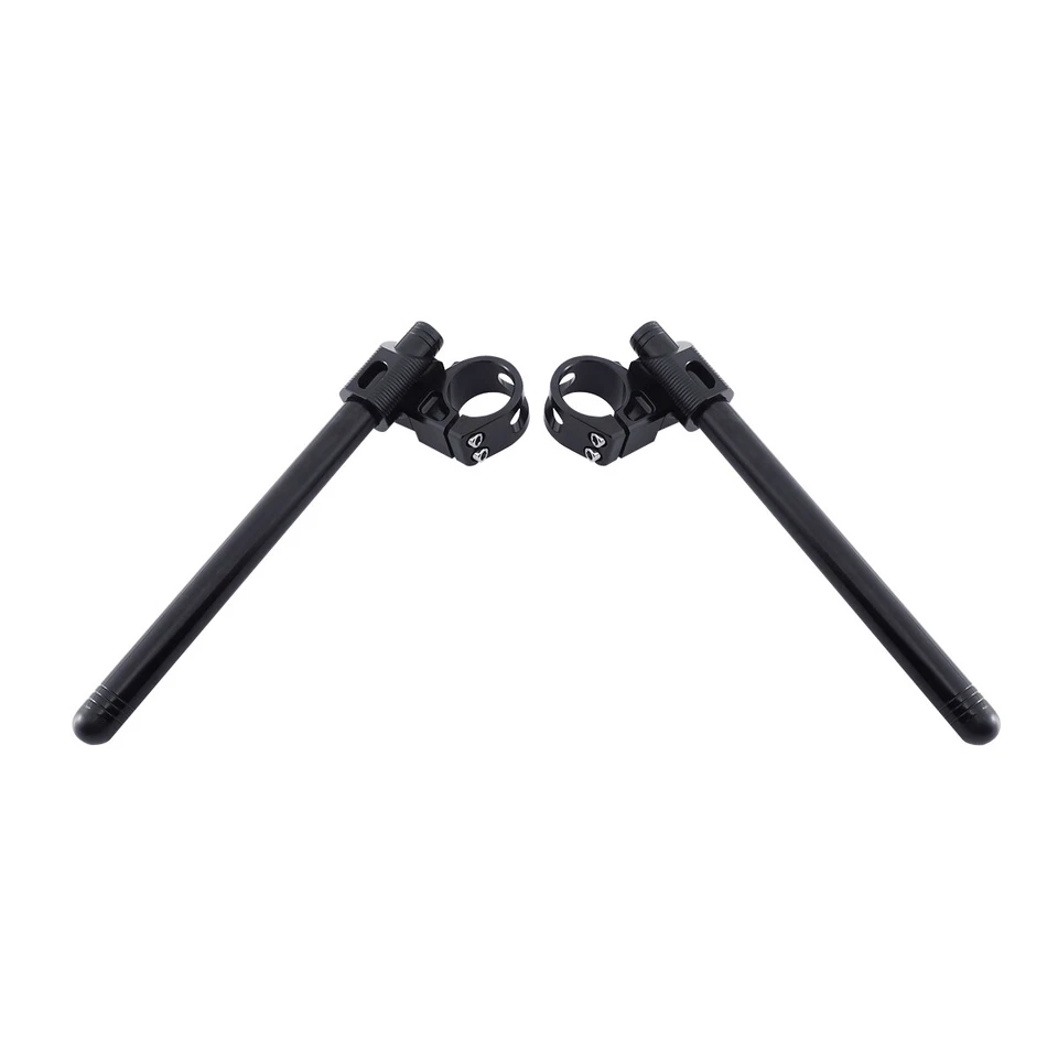 Black 38mm Clip On Handlebar Fit For Yamaha FZR 400 FZR 600CC 1989-1996 Aluminum - Image 2 of 4
