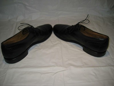 Allen Edmonds Sanford Mens 12 B Black Leather Cap Toe  display picture 1