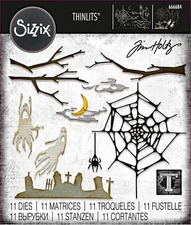 Sizzix Thinlits Vault Fright Night #666684 11pk set Retail $20.99 by Tim Holtz