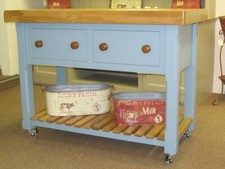 1200mm x 600mm MURDOCH TROON  BUTCHERS BLOCK KITCHEN ISLAND WHEELS OAK WORKTOP