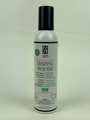 Salon Grafix Professional Shaping Mousse Defines Shine Extra Super Hold 8 oz HTF