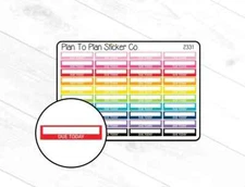 2331~~Due Today Boxes Planner Stickers.
