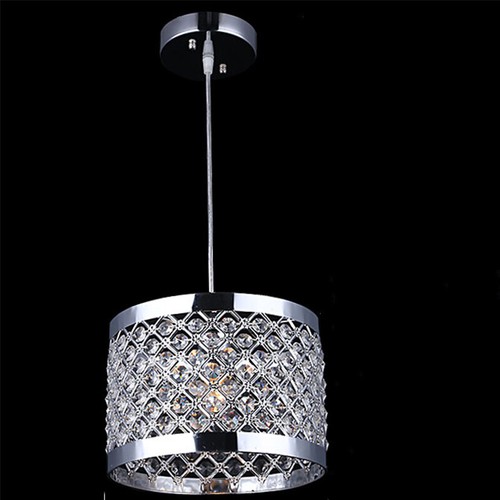 Kitchen Pendant Light Silver Dining Room Pendant Light Crystal Bar Ceiling Light - Picture 8 of 8
