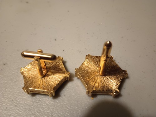 2 PAIRS Vintage Cufflinks Incolay Stone Faux Cameo Cuff Links Greek Mytho - Picture 11 of 11