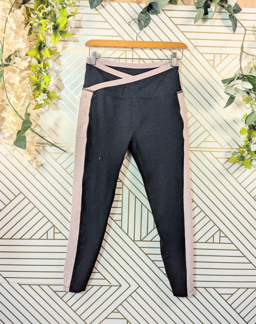beyond-yoga block out high-waisted midi leggings