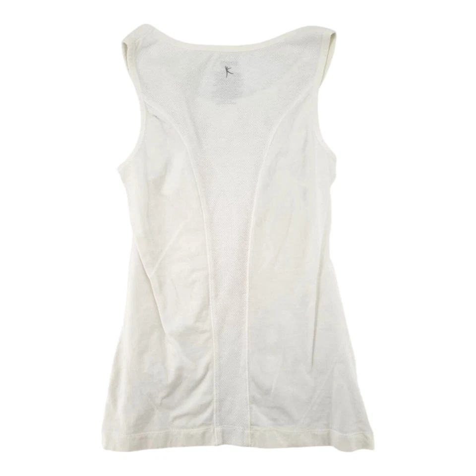 Regata Danskin Now branca ajustada malha traseira treino tamanho pequeno - Imagem 3 de 4