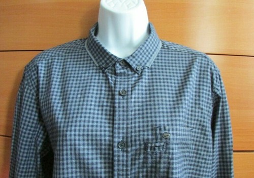 Men's DIESEL Regular Fit Plaid Pocket Button Front Long Sleeve Shirt Size M - Picture 2 of 6
