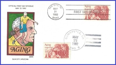USA2 #2011 U/A COLLINS HAND PAINTED FDC   Aging Together