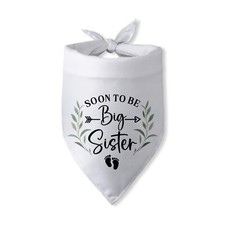 Soon to Be Big Sister Dog Bandana Baby Announcement Dog Gender Reveal Outfit ...