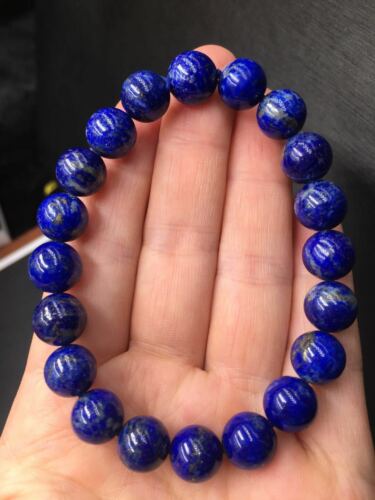 Natural Blue Lapis Lazuli Quartz Crystal Gems Beads Bracelet Bangle Reiki Gift - 第 1/8 張圖片