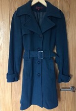 Women’s John Richmond Blue Teal Wool Blend Coat Jacket - Size 8