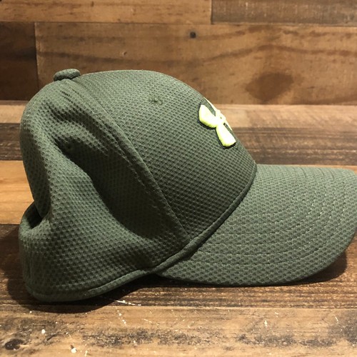 Under Armour Hat Fitted Cap YOUTH Extra Small Olive Green Neon Green XS Outdoor - Picture 3 of 10