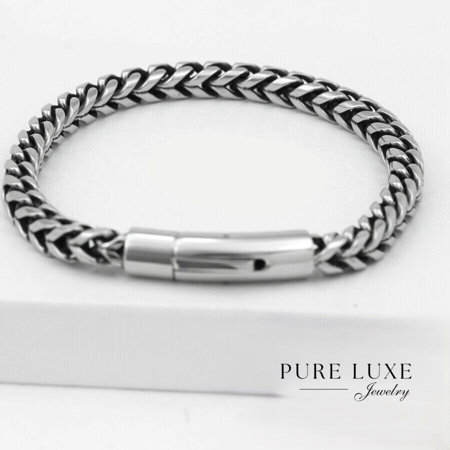 Mens Box Chain Bracelet In Sterling Silver, 7.3mm David Yurman France - Foto 8