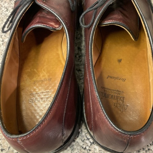 Allen Edmonds Bergland 6571 Burgundy Leather Cap Toe Derby Mens 10.5D VGUC - Picture 22 of 24