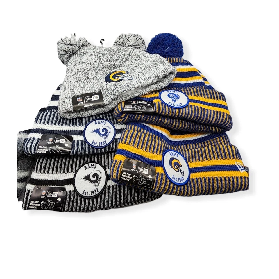 Authentic New Era Los Angeles Rams On Field Sport Knit Beanie Cold Weather Hat - Image 2 of 4