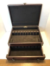 VTG  Reed & Barton Mahogany Silverware Flatware Chest  Box w Drawer