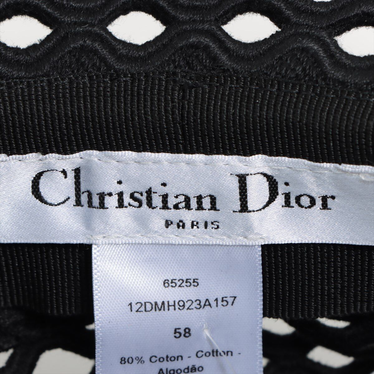 Dior Mesh Bucket Hat 58 Cotton & Polyester Black Dior Mesh Bucket Hat 58 Cotton & Polyester Black