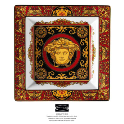 Versace Rosenthal - Medusa Red - Squared Change Tray 22 Cm - Dealer