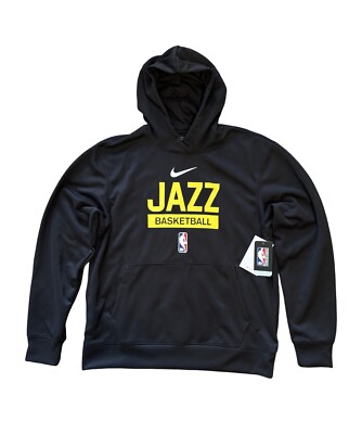 Nike Utah Jazz NBA Basketball Black Hoodie Jacket Men's Size