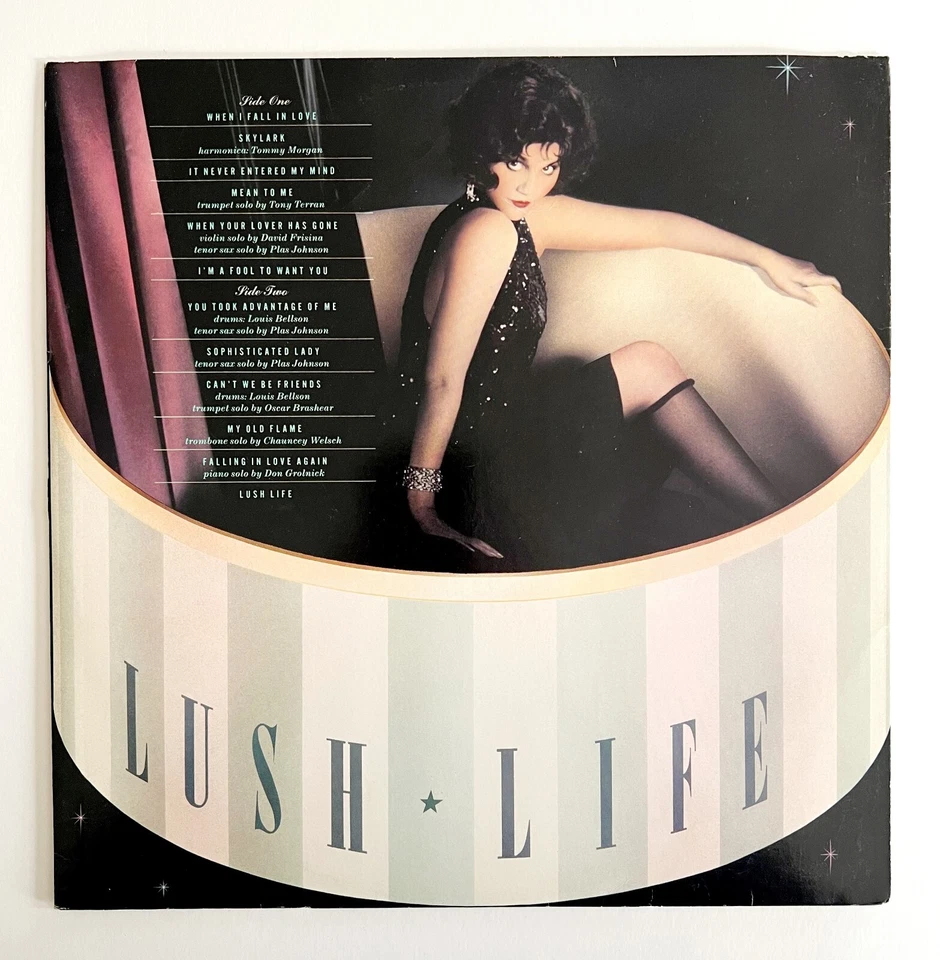 Linda Ronstadt Lush Life Nelson Riddle 1984 Vinyl Record 33 12" Airedales VRF4 - Image 3 of 4