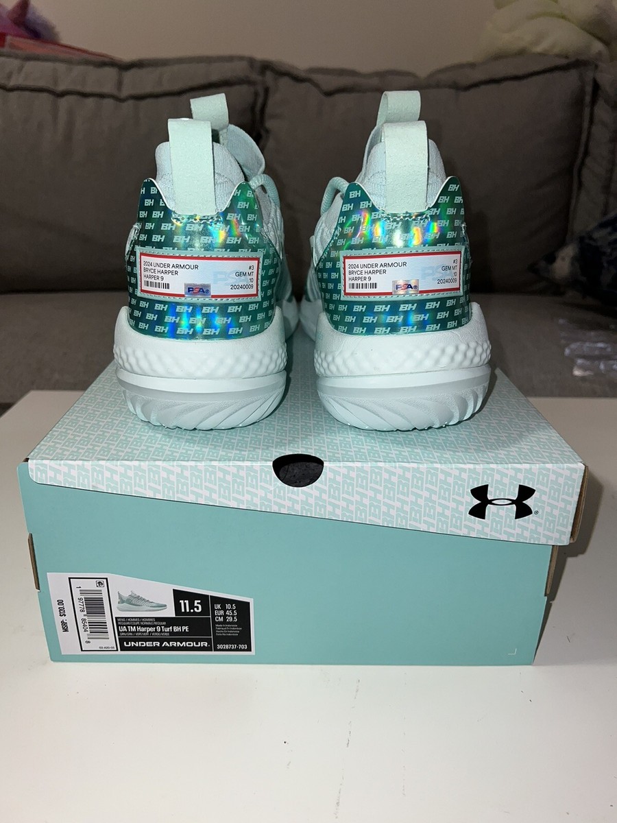 Under Armour Bryce Harper 9 Gem MT Turf Size 8 Under Armour Bryce Harper 9 Gem MT Turf Shoe PE x PSA Size 9  main image 2