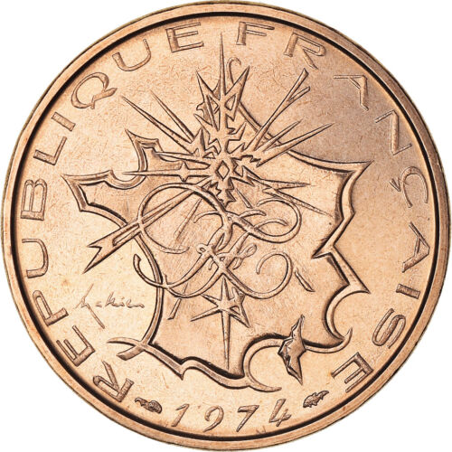 [#386525] Coin, France, Mathieu, 10 Francs, 1974, Paris, FDC, MS, Nickel-br, ass - Bild 1 von 2