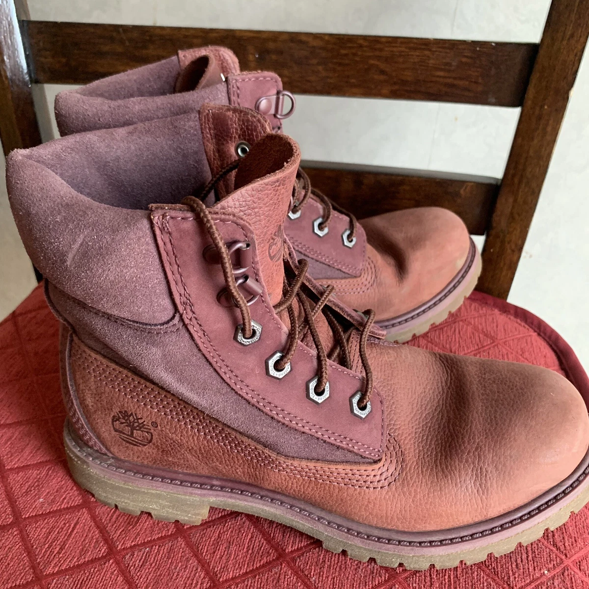 Timberland boots cheap womens maroon