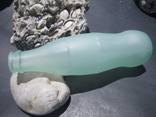 Sea Glass, Nicely Frosted Coke Bottle. 7 1/2 Inches