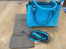 NWT Vtg PATRICIA NASH Aqua Leather 10th Anniver Bag Shoulder Strap Storage Bag
