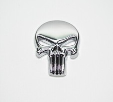Skull Metal 3d Car Emblem Sticker Decal. Skull Emblem Sticker