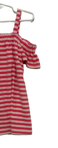 Disney Moana Swimsuit Coverup Pink Stripes Off Shoulder Little Girls Size 4 - Picture 5 of 6