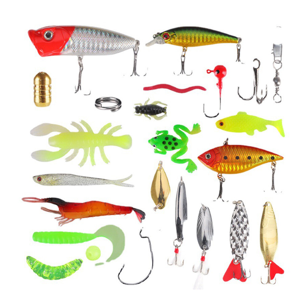78pcs Fishing Accessories Kit Mixed Hard Wobbler Metal Jig Spoons Soft Lure Bait - Image 7