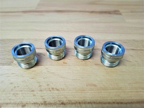 4x Ford Pinto Engine Pulstar Plasma Core Iridium Spark Plugs + Insert Adaptors - Picture 4 of 7