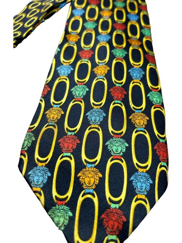 Vintage Gianni Versace Neiman Marcus Bright Pattern Tie - Picture 3 of 7