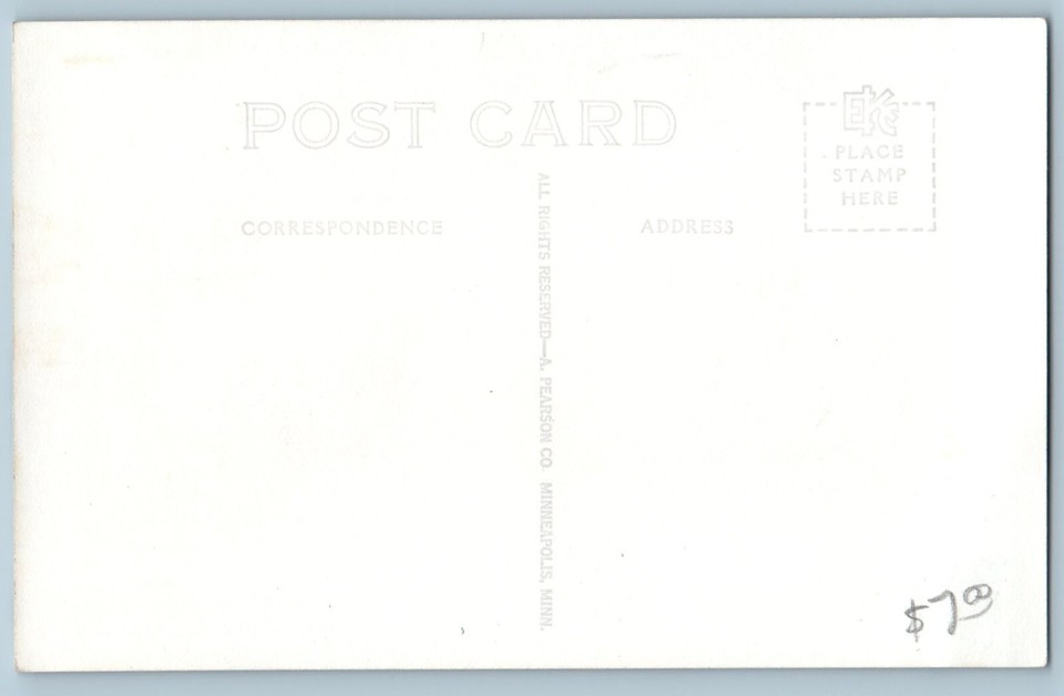 Enderlin North Dakota ND Postcard RPPC Photo City Hall Building Street