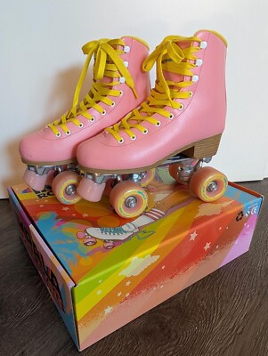 IMPALA Rollerskate Rollschuh Damen Mädchen retro pink/yellow Gr.39