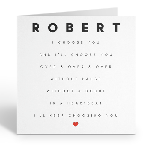 PERSONALISED HUSBAND FIANCÉ BOYFRIEND ANNIVERSARY CARD 1ST 2ND 5TH 10TH 20TH - Picture 3 of 3