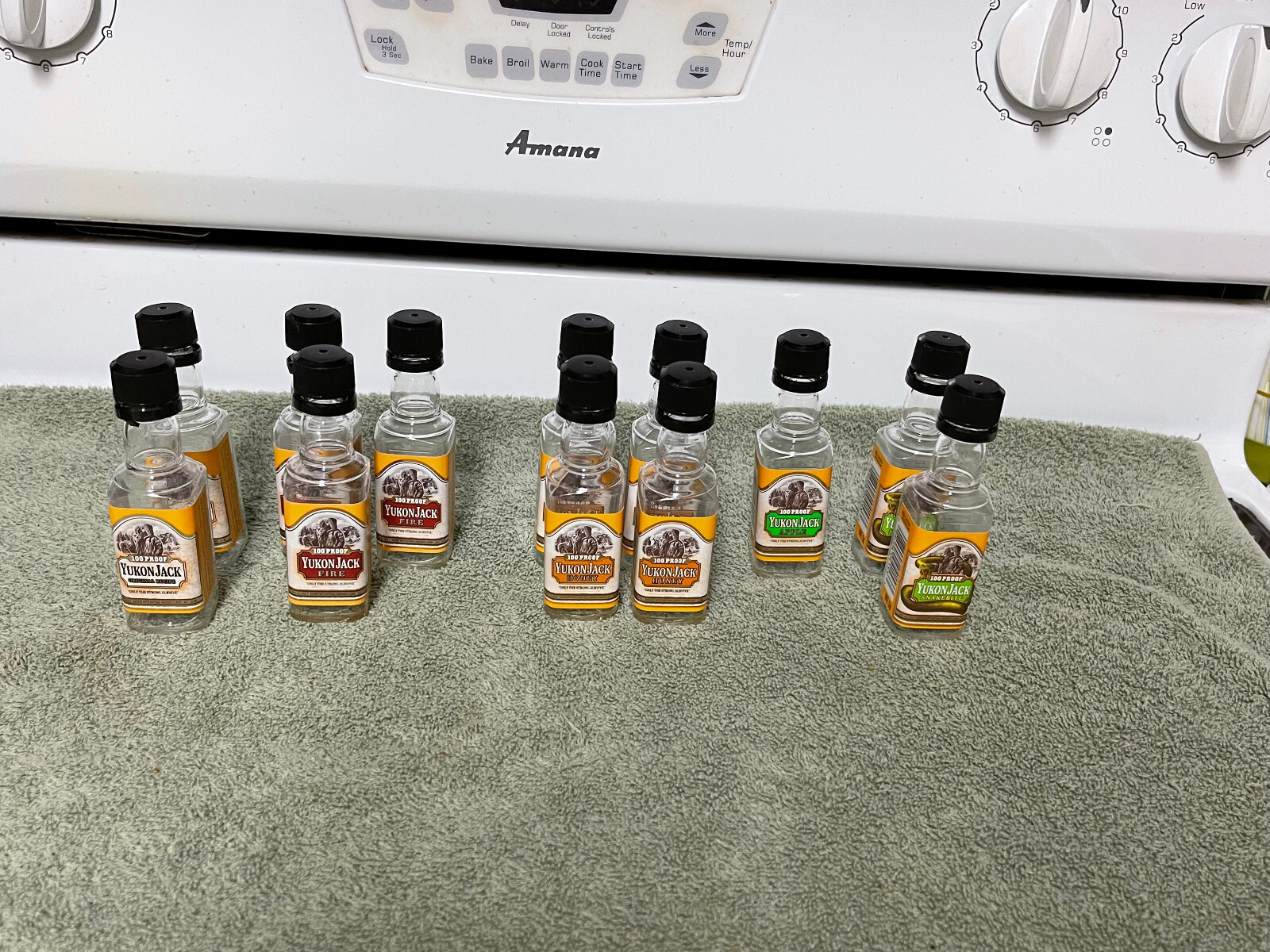 (9) YUKON JACK EMPTY 50 ML PLASTIC LIQUOR BOTTLES GREAT FOR AIRLINES