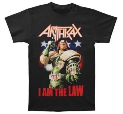 Anthrax Shirt JUDGE DREDD I AM THE LAW T-Shirt NEW Heavy Metal Band AG1138